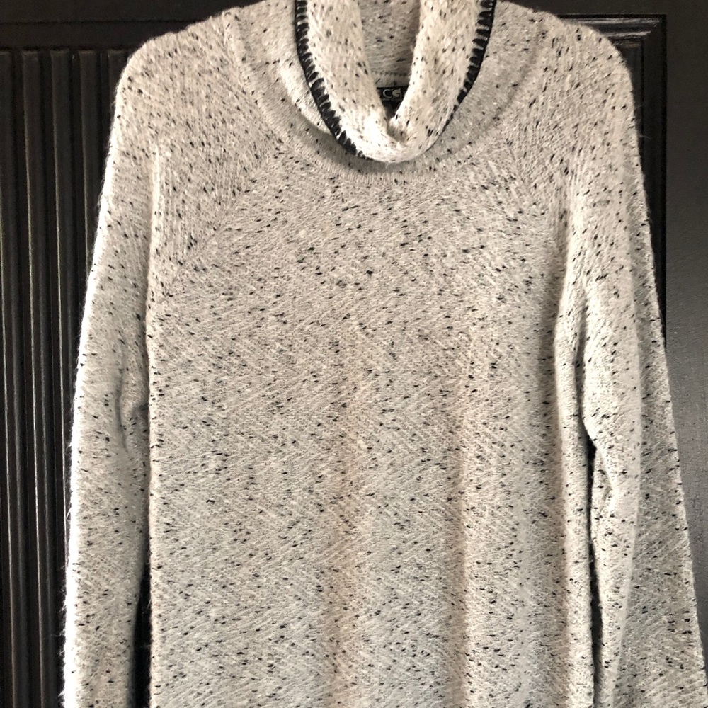 Cable & Gauge LS Turtleneck Sweater with Contrast Trim